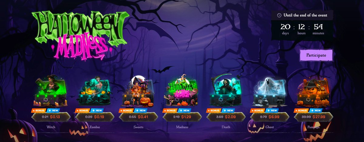 💀 The mist is rising… and the Witch is back.
Halloween Madness just dropped — exclusive for early hunters 👻
🕯 Use promo "TWSKIN" and claim your spooky bonus before others dare to enter.️

#CS2