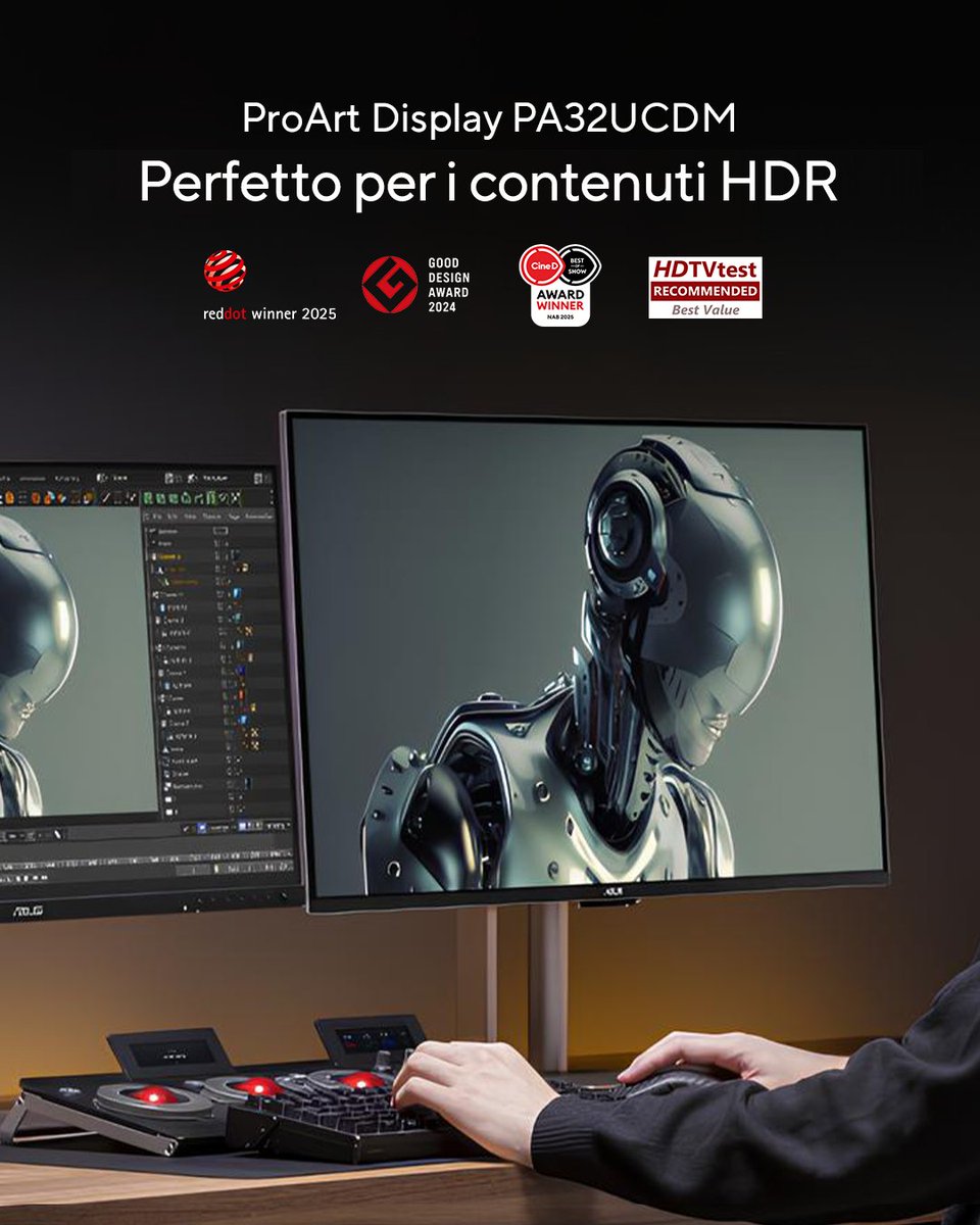 🖥️🎨 Con la sua calibrazione hardware, un refresh rate di 240Hz e la piena compatibilità alla tecnologia #HDR, il monitor #ProArt OLED #PA32UCDM è la soluzione più completa per la creazione di alta qualità.

🔍 Scopri di più: asus.com/it/displays-de…

#QDOLED #OLED