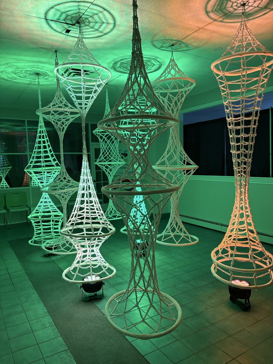 my giant crochet sculptures installed at Lumière Festival in Cape Breton! so proud of how they turned out