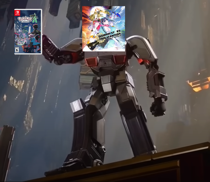 THE AGE OF POKEMON HAS ENDED! 
NO MORE OVERPRICED SLOP!
FOLLOW ME AND YOU WILL ONLY GET QUALITY GAMES!
DIGIVOLVE!
I WILL LEAD US INTO A NEW ERA!
I AM DIGIMON!!!!!!!!!!!!