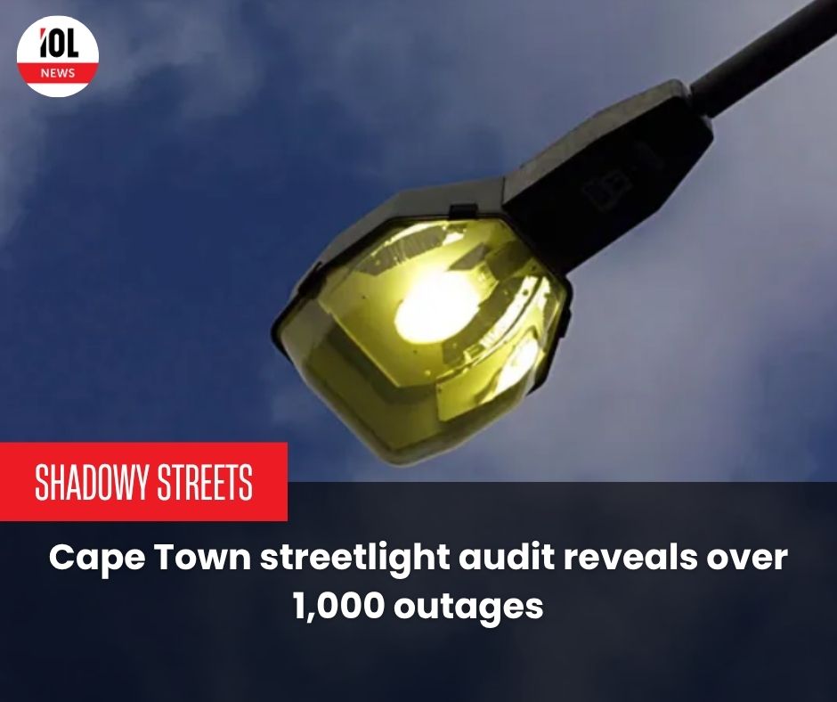 IOL's tweet image. Cape Town streetlight audit reveals over 1,000 outages
#CapeTown #Streetlights #ServiceDelivery 
tinyurl.com/2tvmfaat