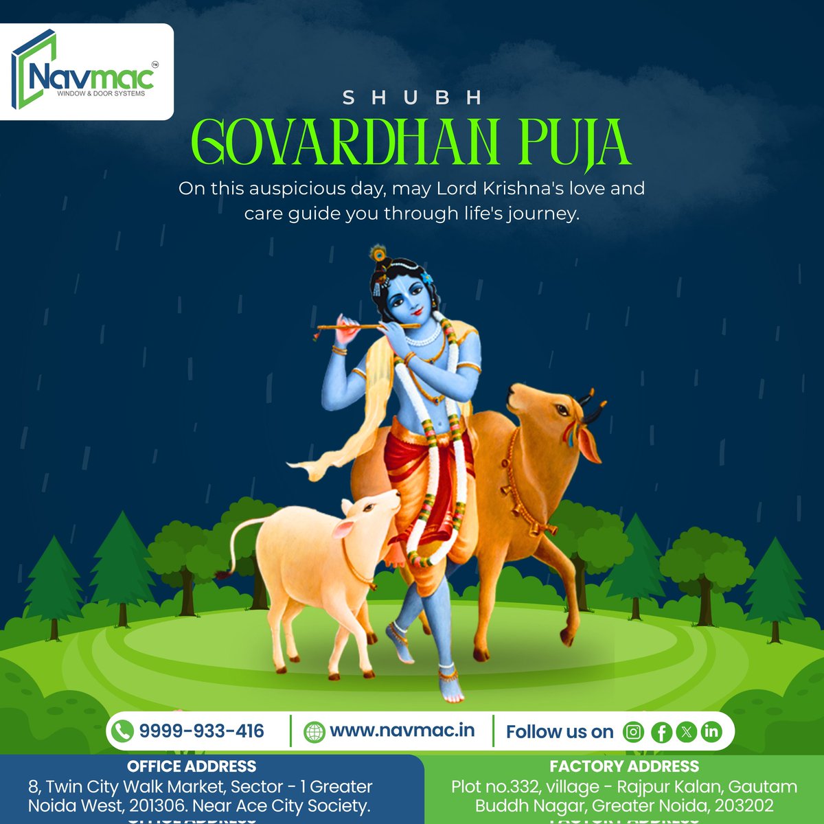 NAVMAC_Doors's tweet image. Celebrating the spirit of protection, gratitude, and strength this Govardhan Puja. May every home shine with prosperity and peace. 🏠✨ 
📱 Get in touch with us at +91 9999-933-416 or DM us to install your set of windows and doors!
#navmacWindows #govardhan #homeUpgrade