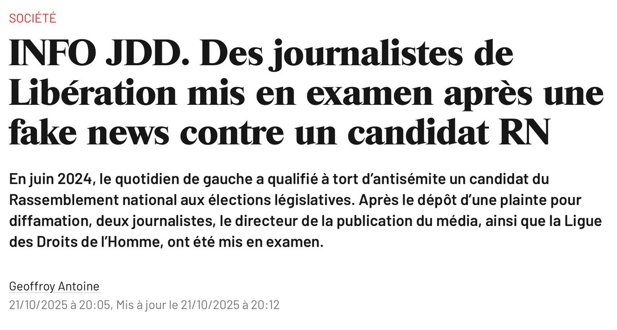 LaurentObertone's tweet image. Une diffamation à grande échelle, ignoble cabale politisée, enfin "mise en examen".
Jamais la moindre excuse de messieurs Plottu et Macé.
En attendant Libé a toujours son agrément. 
Et toujours notre argent.