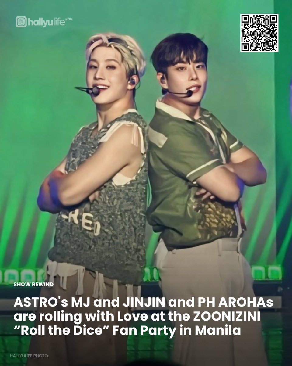 hallyulifeAMG's tweet photo. On #ShowRewind: ASTRO's MJ and JINJIN and PH AROHAs are rolling with love at the ZOONIZINI “Roll the Dice” Fan Party in Manila🎲
Read more at: https://t.co/oabB5ovcw2
Presented by @wishusluckent
#ZOONIZINI #주니지니 #DICE #RollTheDiceinManila #ASTRO #아스트로 #AROHA https://t.co/AfdcHK49Hu