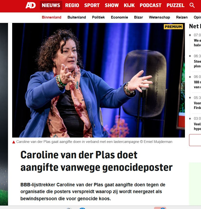 BBB ten voeten uit.  Voor 200% achter de genocidale uiterst rechtse Israëlische regering staan, in een genocidejurk (credits <a href="/Petermiddendorp/">Peter Middendorp</a>) naar Prinsjesdag komen, en als andere mensen zeggen dat je genocide steunt, hen monddood willen maken. BBB ondermijnt de open democratie.