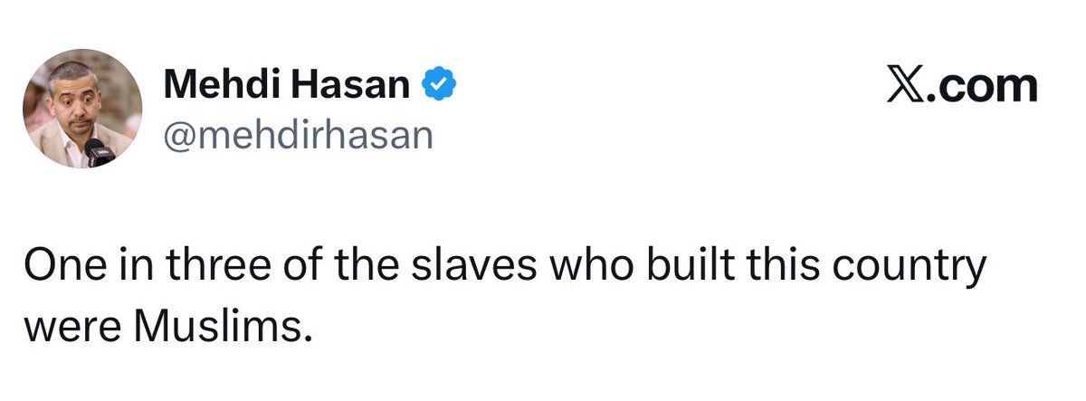 DrewPavlou's tweet image. Muslims did not build the United States. This is a completely crazy and weird thing to say, like saying that Jamaicans built Japan or something.

Muslim population share in the US

1750: 0.1%
1800: 0.1%
1850: 0.1%
1900: 0.01%
1950: 0.05%
2000: 0.5%
2025: 1.6%