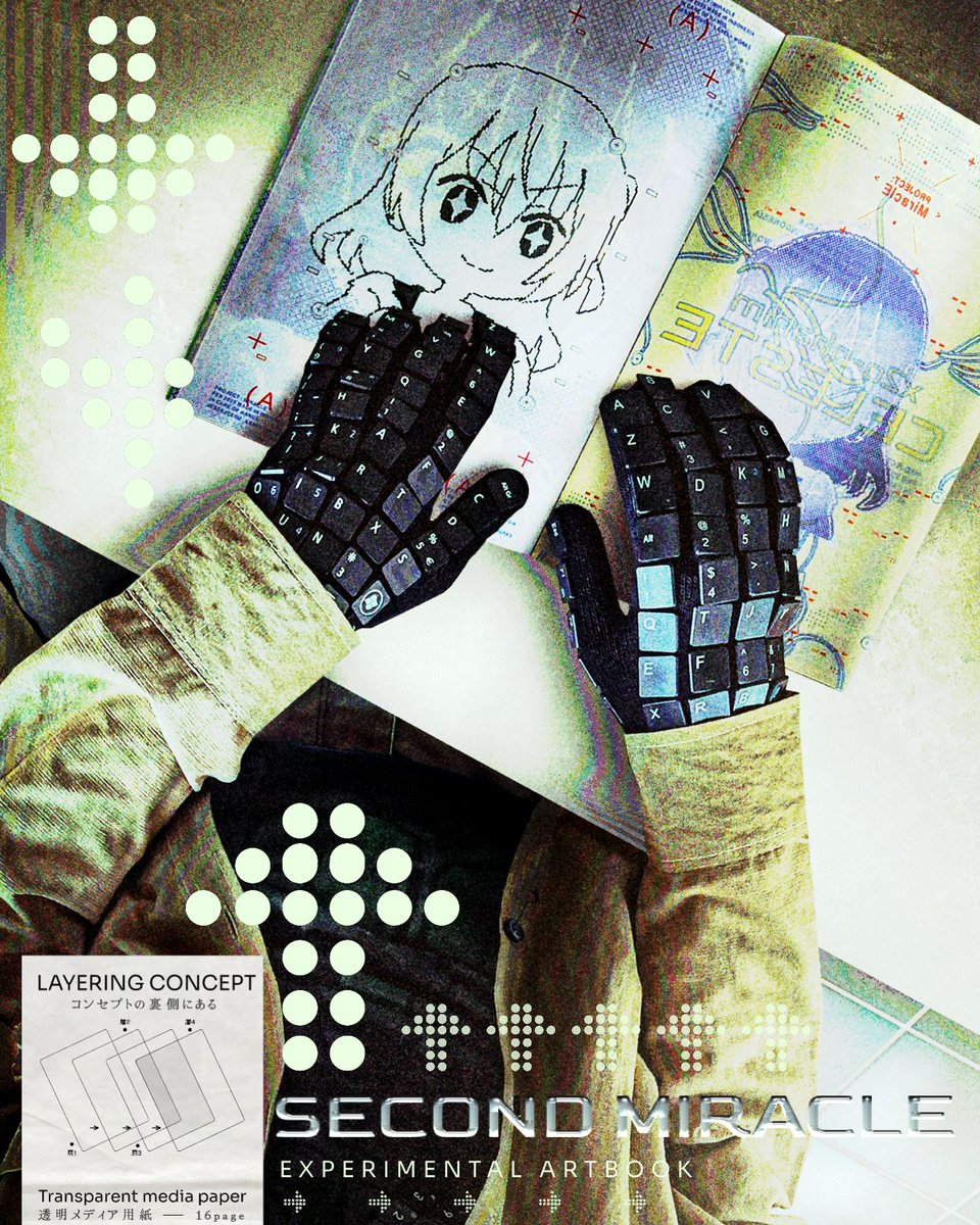 Second Miracle (artbook)
Produced by Jessejessu Works in 2025, using transparent material paper. 

Find more information at 
jessejessuworkslab.carrd.co
Contact me at ig@jessejessu

#artbook #graphicdesign #zine #merch #photoshop #artistsontwitter