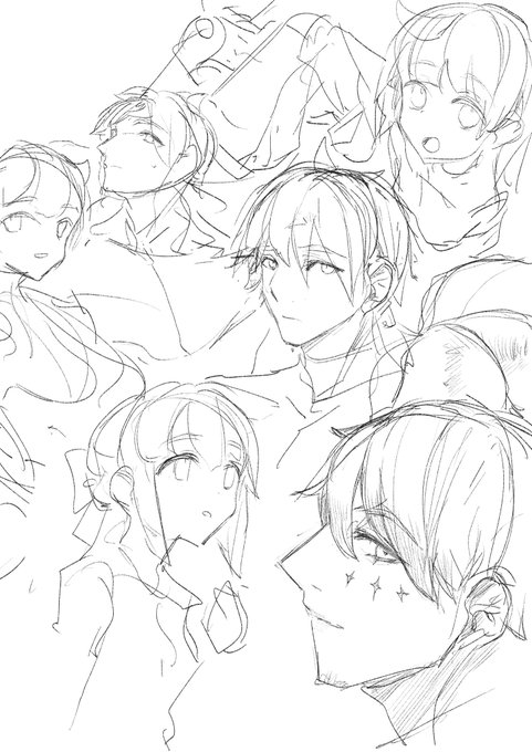 原稿する前に色々無軌道に描くやつすき 