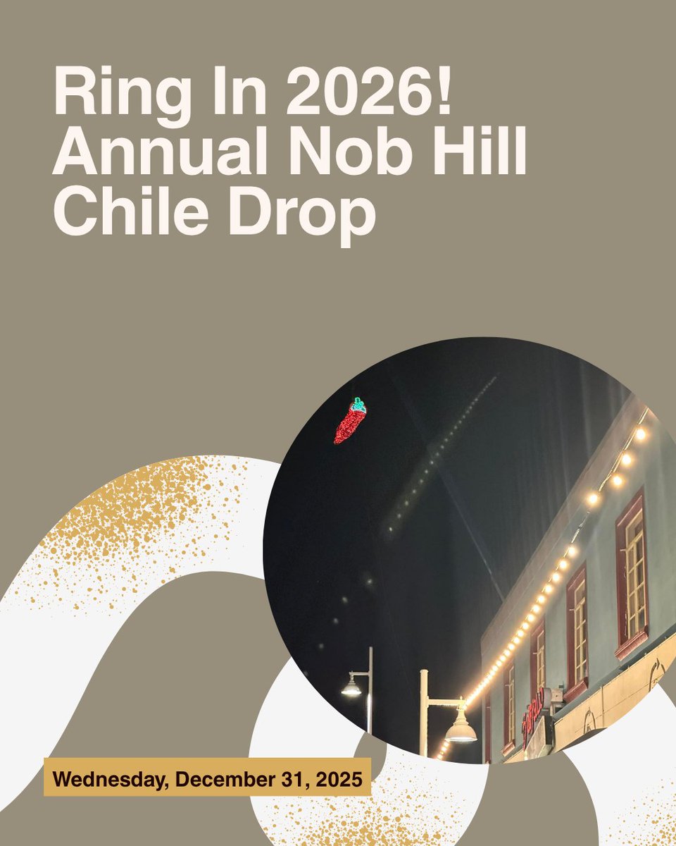 abqnobhill's tweet photo. Nob Hill Chile Drop back again!  Come Ring in 2026 in Nob Hill.  https://t.co/jtBGUWY7BV https://t.co/FhuS0qeqBo