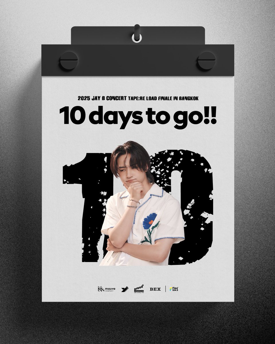 อีกแค่ 10 วันเท่านั้น! ใครที่กำลังคิดถึงผมช่วยอดทนกันอีกนิดนะครับ 
ส่วนใครที่ทนไม่ไหว อืม… คืนนี้เจอกันในฝันน้า 💭

2025 JAY B CONCERT [TAPE:RE LOAD FINALE] IN BANGKOK
🗓️ 1-2 พฤศจิกายน 2568 | 18:00 น.
📍 อิมแพ็ค อารีน่า
🎫🔗thaiticketmajor.com/concert/2025-j… และทุกช่องทางของ