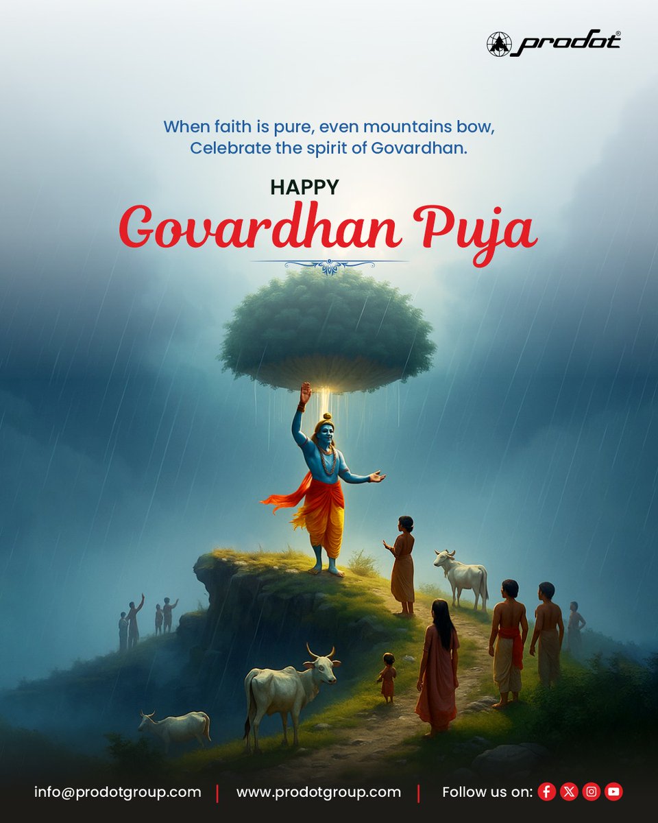 ProDotGroup's tweet image. When faith is pure, even mountains bow. 🙏

Celebrate the spirit of Govardhan with Prodot, empowering devotion and productivity alike!

💻✨ Happy Govardhan!

#GovardhanPooja #FaithAndFocus #ProdotIndia #EmpoweringConnections #FestivalOfFaith