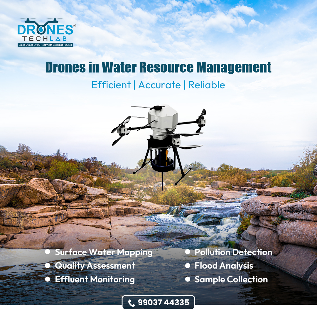 Drones_Tech_Lab's tweet image. As opposed to conventional methods, drones provide real-time, high-precision aerial data, enabling efficient monitoring, informed decision-making, and effective management of water resources at scale.
📲 Contact: 99037 44335
#DronesTechLab #DroneApplications
