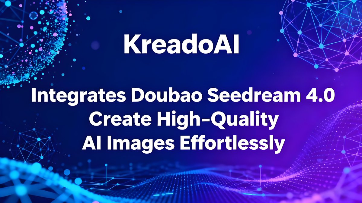 kreadoai2023's tweet image. 🚀 New on KreadoAI! 

Doubao Seedream 4.0 is here — generate stunning AI images from text, reference photos, or edit existing visuals in minutes!  

Turn your ideas into visuals effortlessly. kreadoai.com/ai/image-gener…

#AIImageGeneration #TextToImage #Seedream4 #Doubao