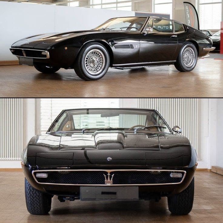 Disegnata da Giorgetto Giugiaro per Ghia, la Maserati Ghibli Coupé del 1969 è una delle gran turismo più affascinanti degli anni ’60.
Sotto il lungo cofano batteva un V8 da 4,7 litri (anche 4,9 nella versione SS) capace di oltre 270 CV e più di 250 km/h.
Linee basse, proporzioni