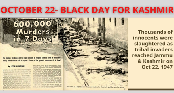 Sailo1India's tweet photo. October 22 1947 is a reminder that Pakistan’s designs on Kashmir were never spontaneous but planned months in advance.  #Oct22BlackDay https://t.co/StundzYNjW