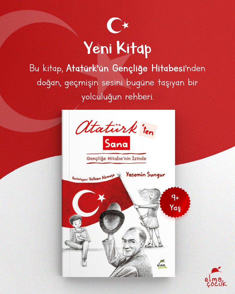 YENİ KİTAP | Atatürk’ten Sana – Gençliğe Hitabe’nin İzinde
“Bir ses var, geçmişten bugüne uzanan…
Sana güvenen, sana inanan bir ses.”
Atatürk’ün Gençliğe Hitabesi, bu kez çocukların kalbine dokunuyor. 💬
“Atatürk’ten Sana – Gençliğe Hitabe’nin İzinde”, çocukların sadece
