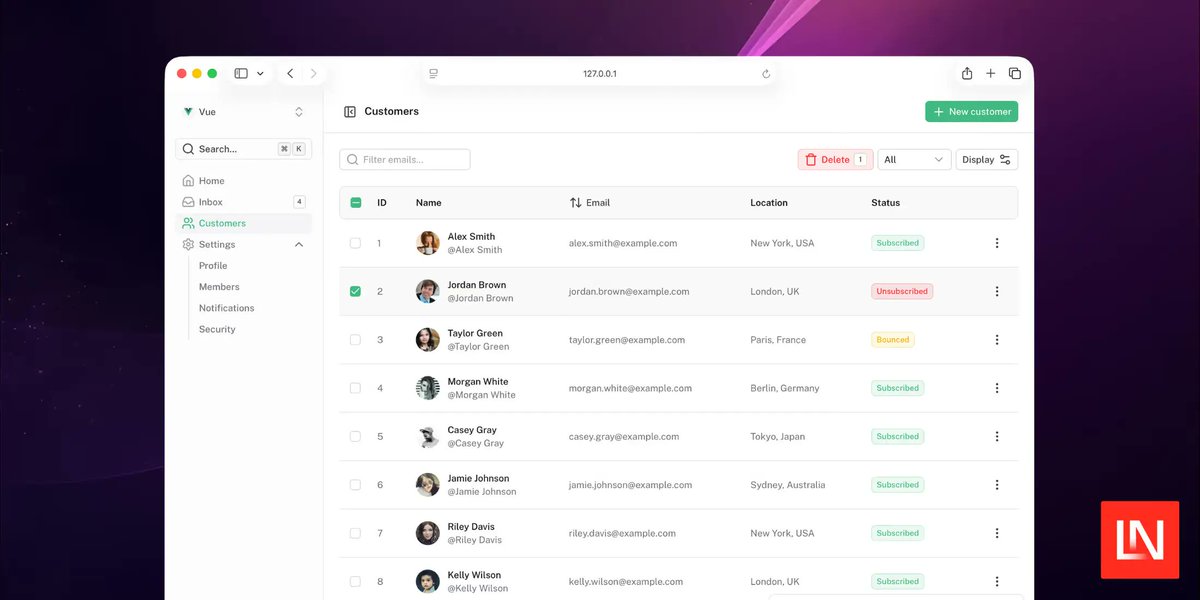 jqueryscript's tweet image. Check out the Laravel Nuxt UI Starter Kit. It's a production-ready setup for Laravel 12 with Vue 3, Inertia.js v2, Nuxt UI, and Tailwind CSS v4.
👉 next.jqueryscript.net/nuxt/laravel-s…
Skips all the initial configuration so you can start building immediately. Includes auth, dev tools, and…