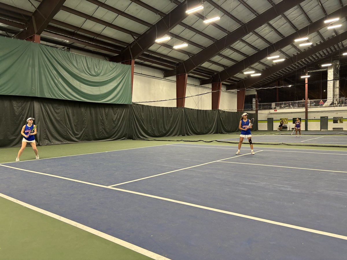 Delia and Emma playing in the 2025 section tournament. congratulations to both of them. They made it to the semifinals. They also qualify for the state tournament next week at the US Billie Jene tennis center.😁 Great job