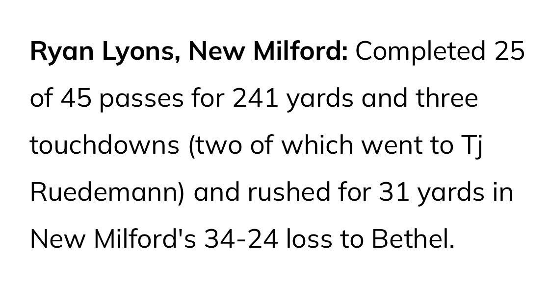 Thank you <a href="/GametimeCT/">GametimeCT</a> for the write up!!

<a href="/tj_football1/">Tj Ruedemann</a> <a href="/KeoghsQBAcademy/">Keogh’sQBAcademy</a> <a href="/PrepRedzone/">Prep Redzone 🏈</a> <a href="/DaveRuden/">The Ruden Report</a>