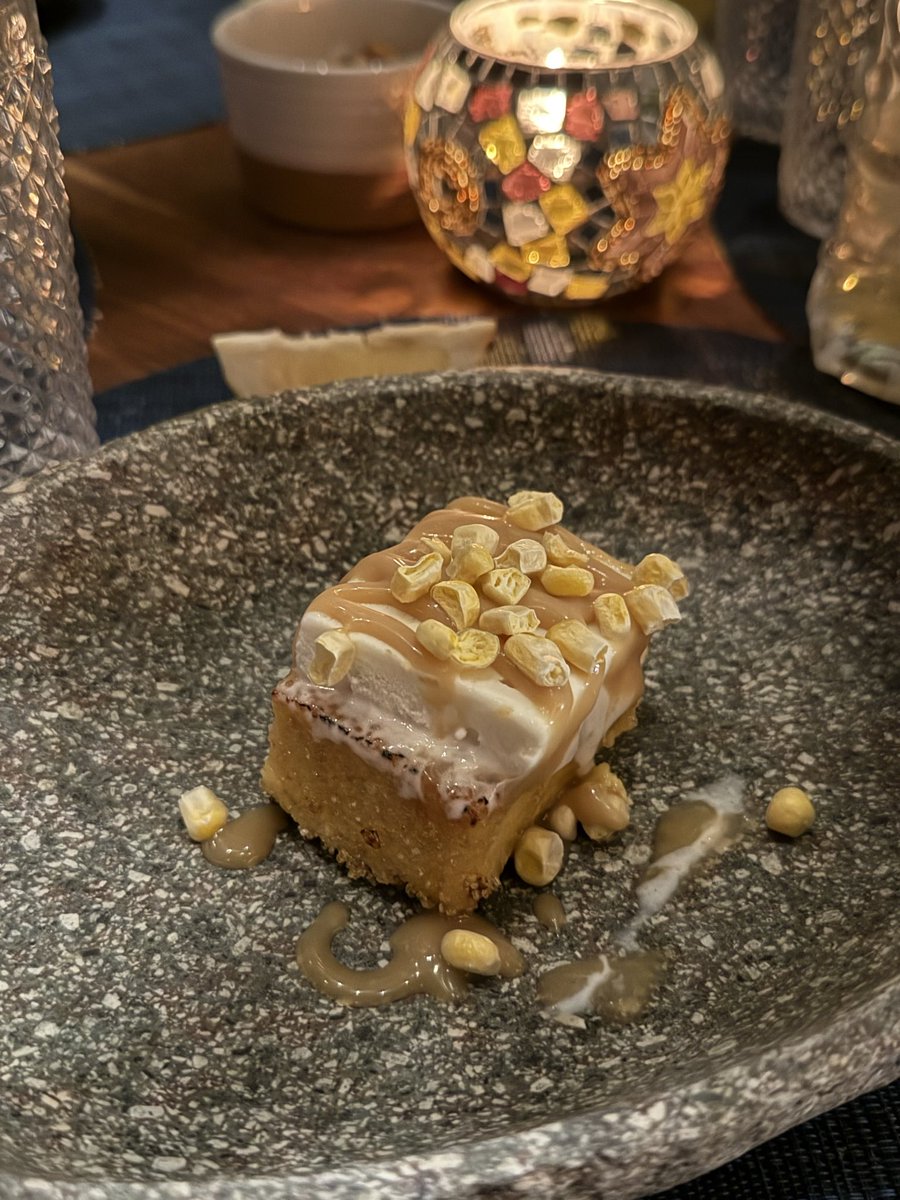 I just had a cornbread pudding with *cheese ice cream* and flash frozen sweet corn. Idk what’s real and what isn’t anymore bro