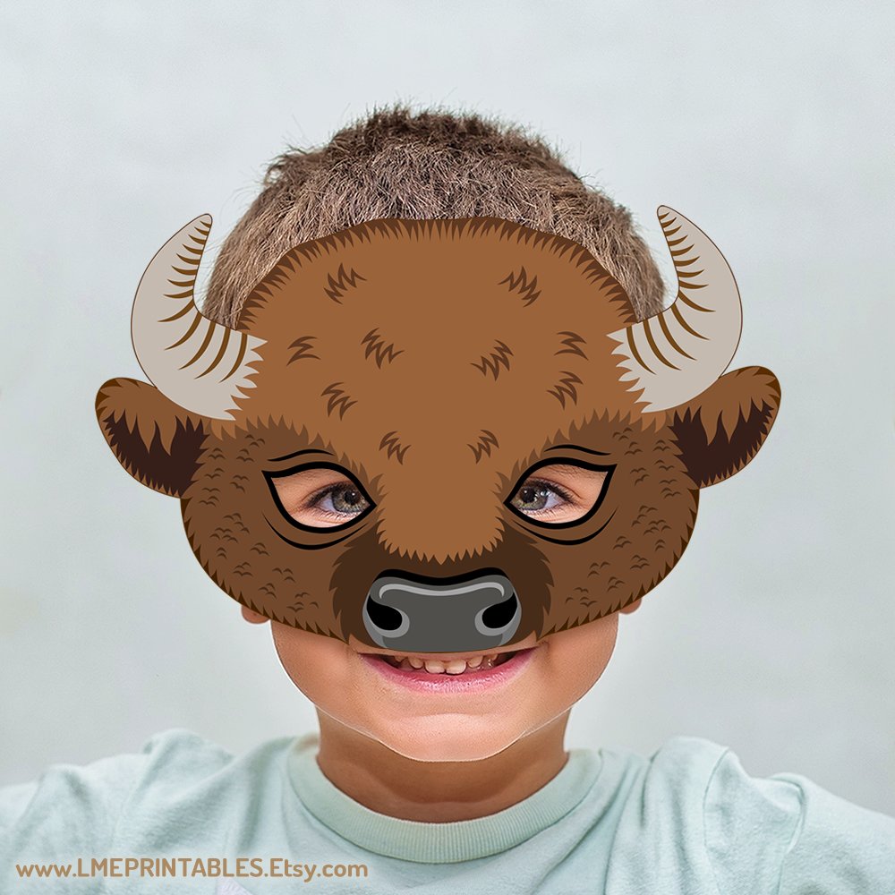 lmeprintables's tweet photo. Bison Mask Printable PDF Buffalo Costume Animal American Bison Ox Yak Paper Template Party Cosplay Zoo Birthday Kid Adult Halloween Carnival https://t.co/cDrj9Q2BEH via @Etsy #buffalokidsmovie #buffalokidscostume #buffalokidspartytheme #buffallokidsparty #masksforkids #papermask https://t.co/TwlTxBbXxe
