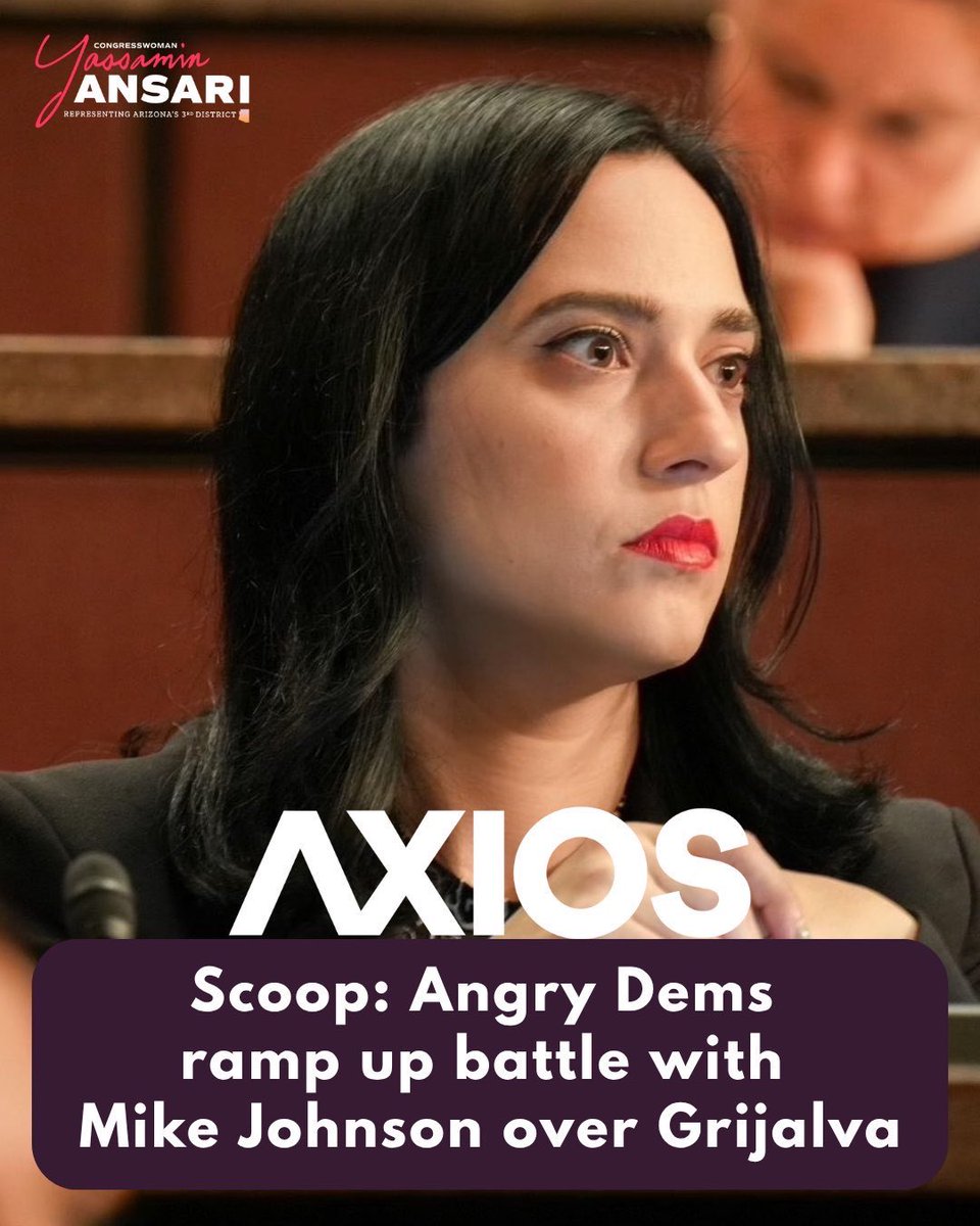 RepYassAnsari's tweet image. Yes, we’re angry. Because 813,000 Arizonans still don’t have representation. As president of the Freshman Dems, I led my colleagues in demanding @SpeakerJohnson tell us when Adelita Grijalva will be sworn in.
