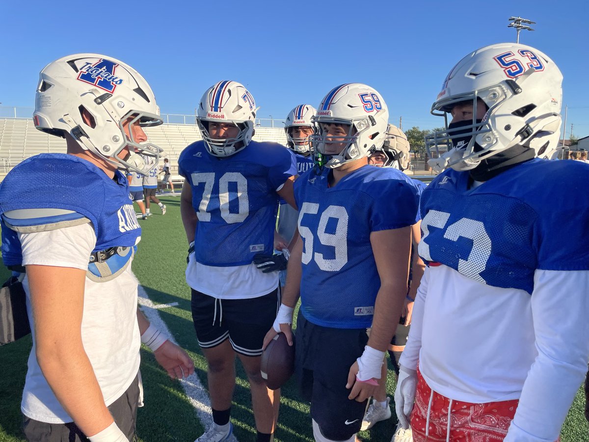 sportsinkansas's tweet photo. One of todays stops 📍
Andover (5A🏈, 5-2)

Trojans are hot on a five game winning streak since dropping their first two games. Huge matchup versus Andover Central (4A) this week. Jason Lamb was at practice today to check in with head coach Jamie Cruce and the Trojans. We will hear from them later. #sportsinkansas