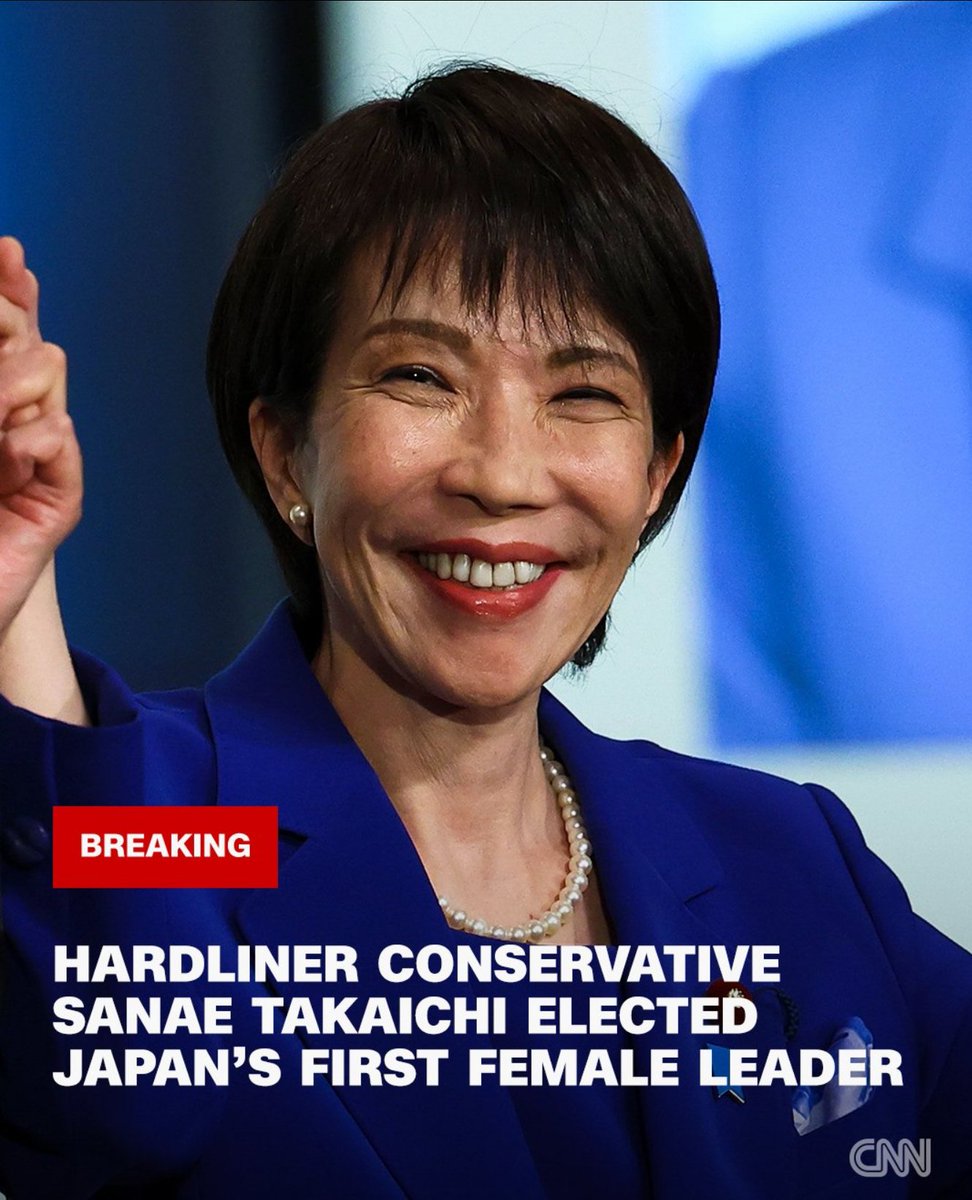 RonDeSantis's tweet image. CNN is referring to the new PM of Japan as a “hardliner conservative” — this is a signaling phrase to its lefty readers that she is “icky.”
In my book, CNN‘s opprobrium means she must be pretty good.
Good luck to PM Takaichi!
