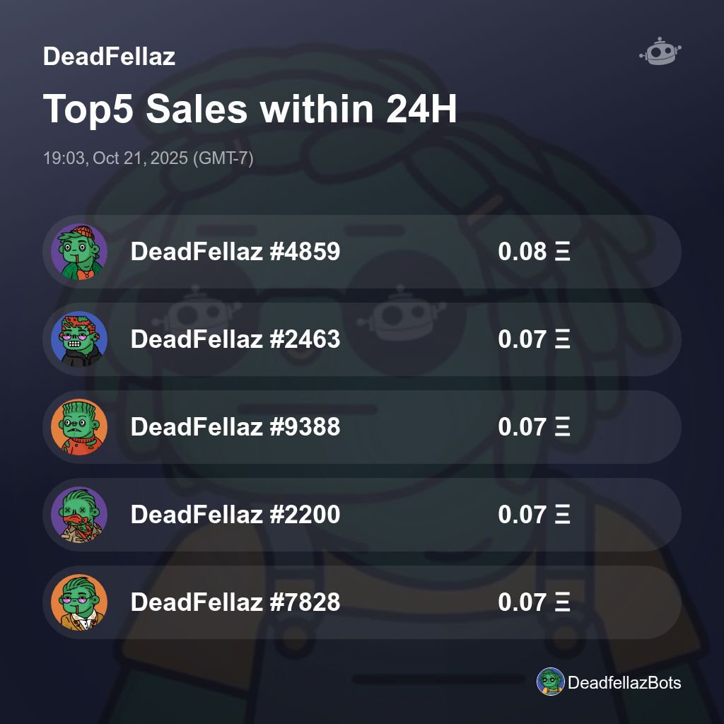 DeadFellaz Sales Bot 🤖️ tweet media