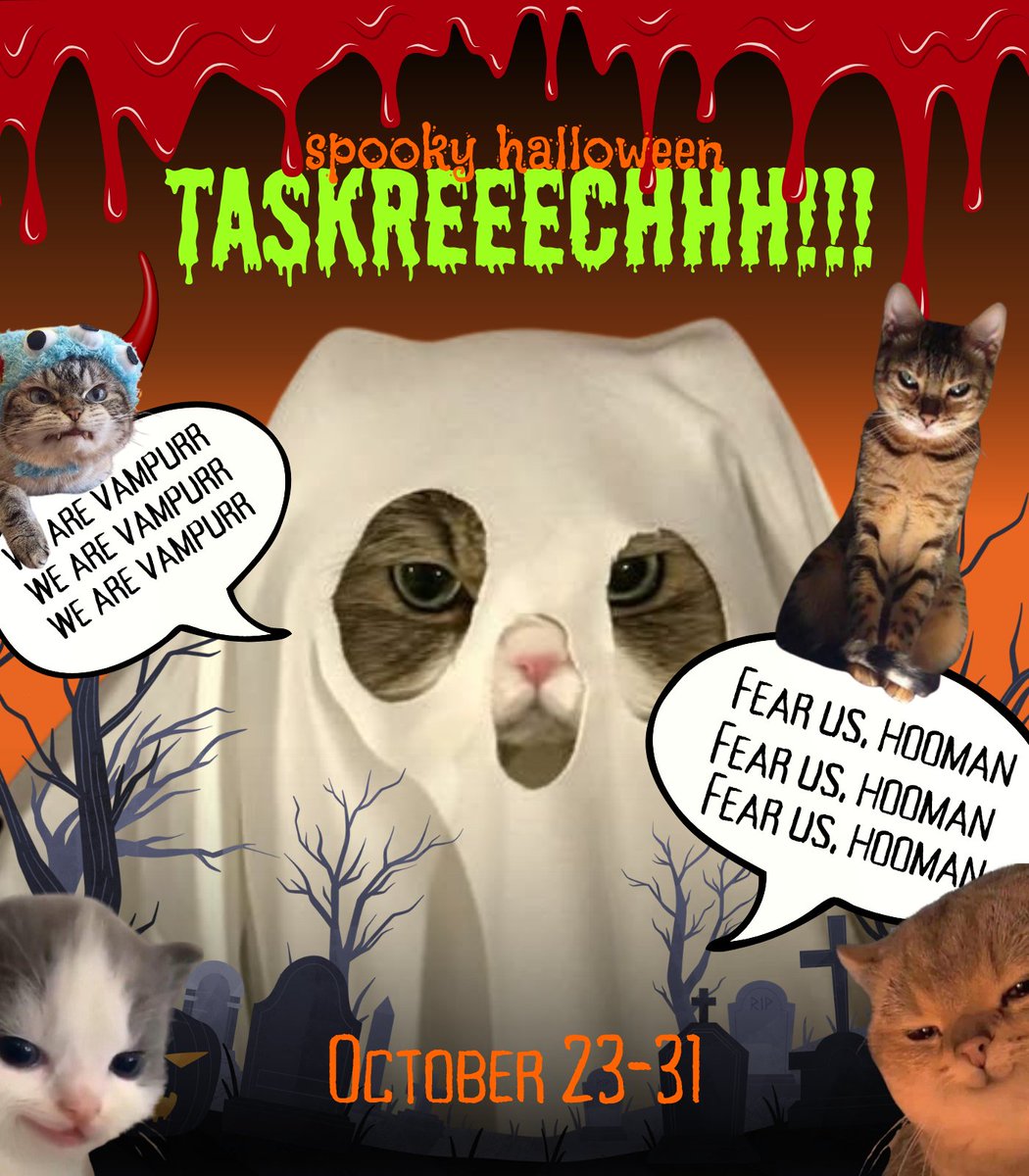 TaskItRP's tweet image. ㅤ
🎃 𝙏𝙧𝙞𝙘𝙠 𝙤𝙧 𝙏𝙧𝙚𝙖𝙩.ᐣ 🍬
Give us candies or our mischievous
devils will trick you!   👻    𝗥𝗲𝗮𝗱 𝘁𝗵𝗲
𝘄𝗵𝗼𝗹𝗲 𝘁𝗵𝗿𝗲𝗮𝗱 𝗯𝗲𝗳𝗼𝗿𝗲 𝘀𝗲𝗻𝗱𝗶𝗻𝗴 𝗮 𝘁𝗮𝘀𝗸
𝗱𝘂𝗿𝗶𝗻𝗴 𝘁𝗵𝗶𝘀 𝗲𝘃𝗲𝗻𝘁.
ㅤ