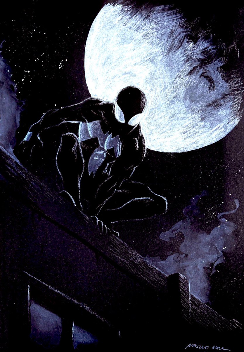 REAL_EARTH_9811's tweet image. Symbiote Spider-Man by Mario Cau