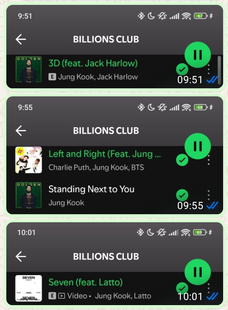 ☀️ GOOD MORNING ☀️

👋 Hi, I'm Listening 🎧 #3D, #LeftAndRight, #StandingNextToYou and #SEVEN by #JUNGKOOK from "BILLIONS CLUB" on Spotify! 🏖️🥪🍹

🔗 open.spotify.com/track/6xGr4tVz…

PLEASE KEEP SUPPORTING JUNGKOOK'S MUSIC 🎶 🫶#JUNGKOOK #정국 🔥