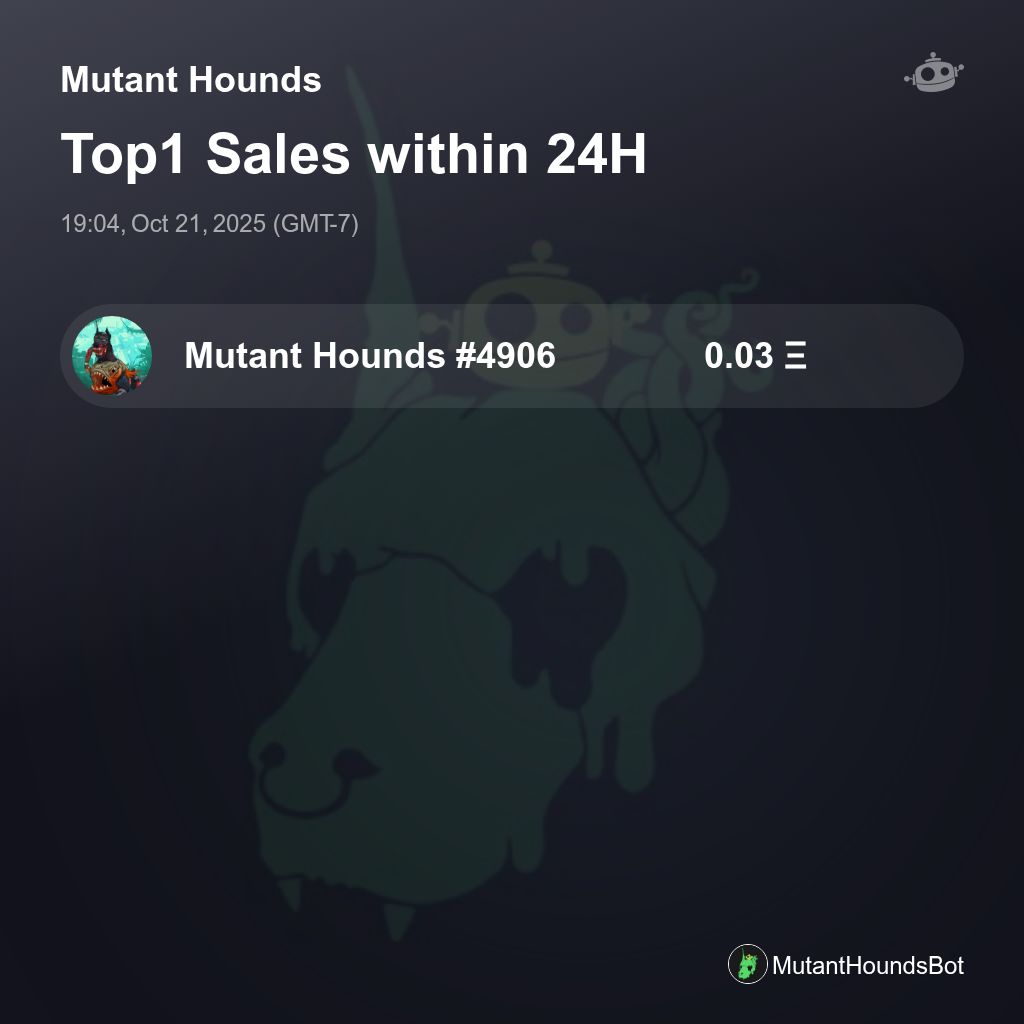 Mutant Hounds Sales Bot 🤖️ tweet media
