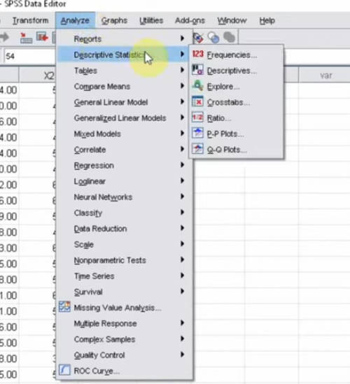 collegemfs's tweet image. [cm] buat cari standar deviasi di SPSS caranya klik analyze =&amp;gt; descriptive statistics =&amp;gt; descriptives atau analyze =&amp;gt; descriptive statistics =&amp;gt; frequencies, yak guys? bingung