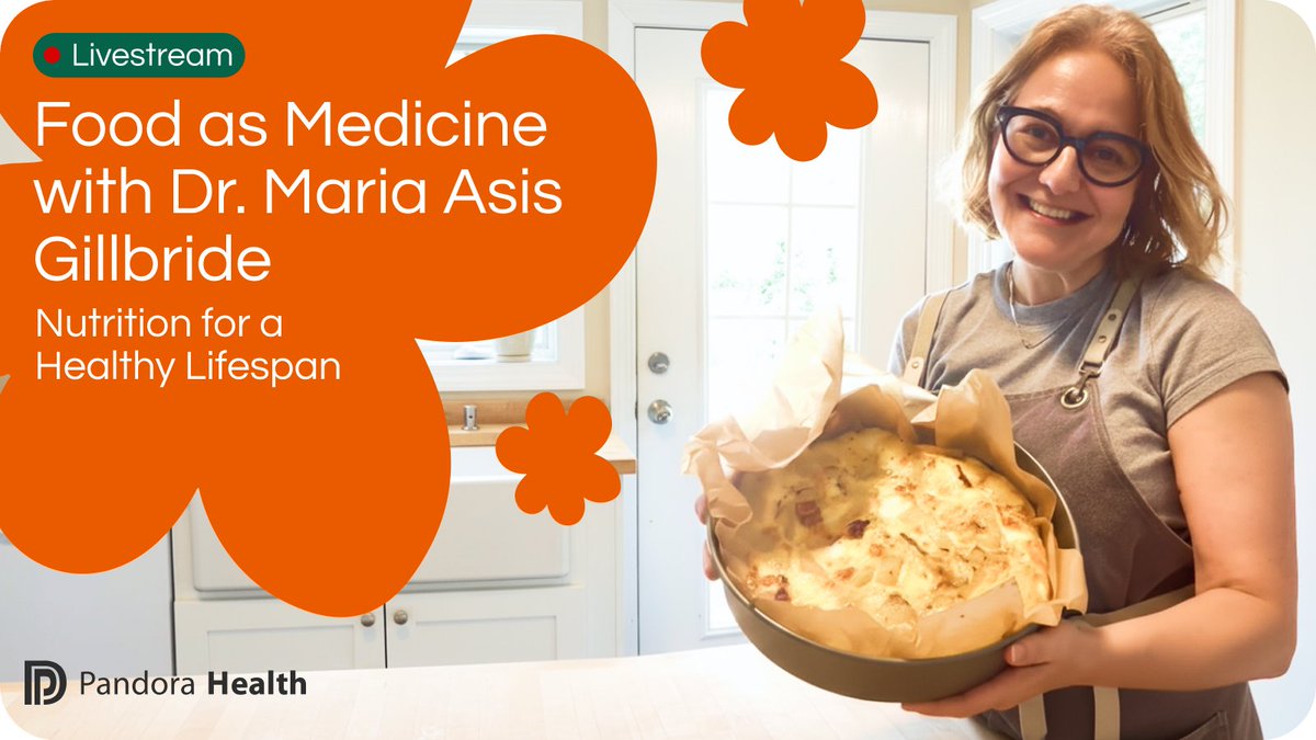 Your plate is your medicine! Join GYN &amp; nutrition expert Dr. Maria Asis Gillbride to explore hormones, gut health &amp; longevity with Argentinian and Mediterranean flavors.

🗓️Oct 23 | 4pm PT / 7pm ET
🔗RSVP:community.pandorahealth.com/c/livestream-e…

#FoodAsMedicine #PandoraHealth