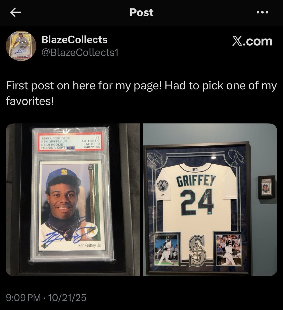 Decided to go ahead and make a page for my personal sportscards/memorabilia I have in my collection. Go give a follow if you would like to see my updates! <a href="/BlazeCollects1/">BlazeCollects</a>