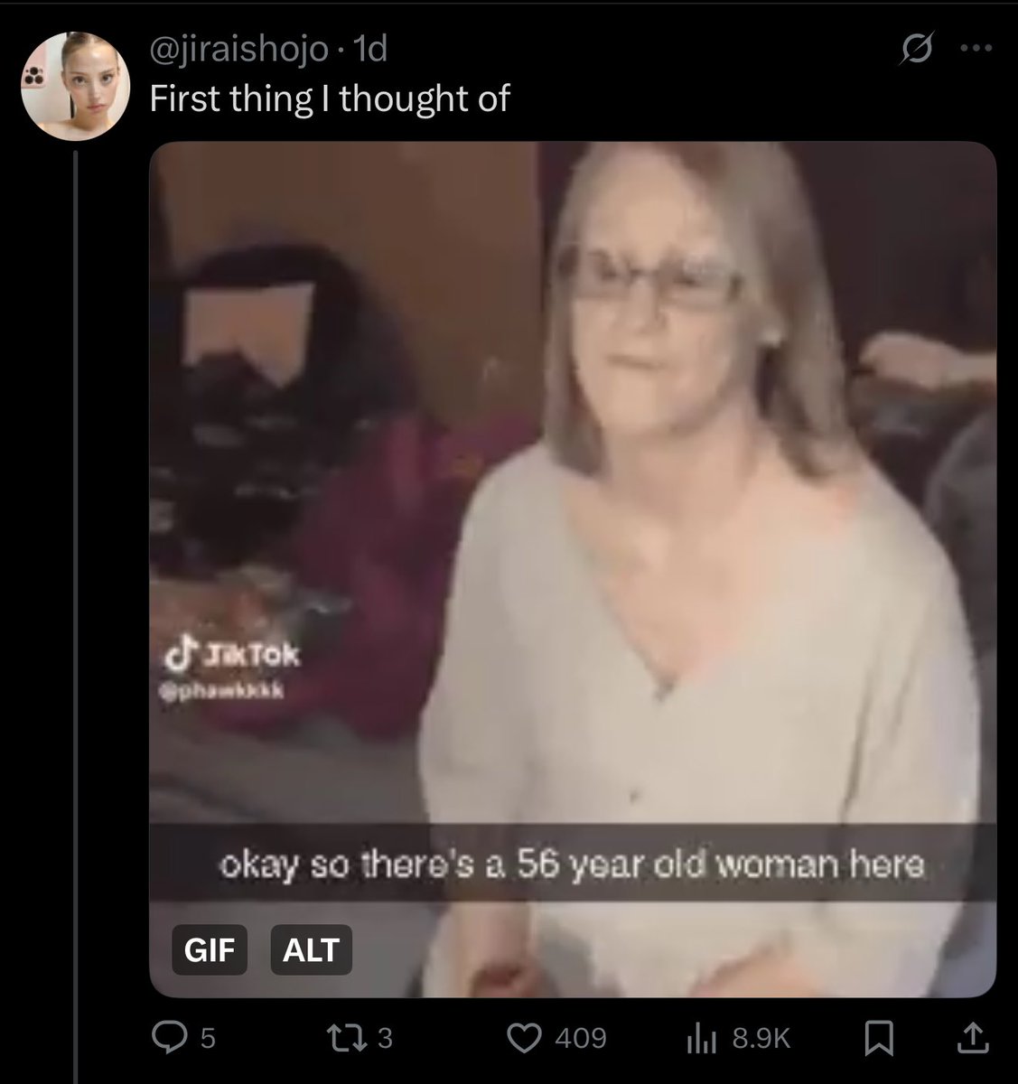 barbierexic's tweet photo. For those of you STILL doubting this is a thing, compare the replies to these two posts:

The top reply to Tab: a 39 y/o woman who has done nothing but spread kindness &amp; share her ED journey.

vs

The top reply to Aaron: a 62 y/o KNOWN PEDO who only follows 14 y/o girls. https://t.co/uOqXnkfp9K