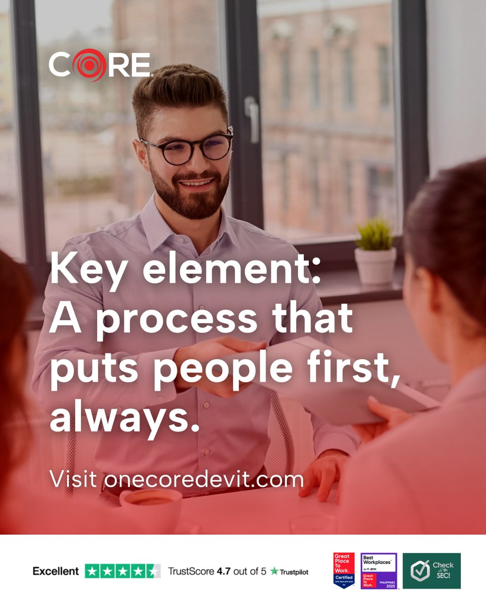 onecoredevit's tweet image. We asked. Candidates answered. 9.36/10 for a process that values clarity, care, and consistency. That’s what people-first hiring looks like.

Full Story:
onecoredevit.com/news-and-insig…

#OneCoreDevIT #CORESolutions #CORECaseStudy #Insights #BPO #Outsourcing