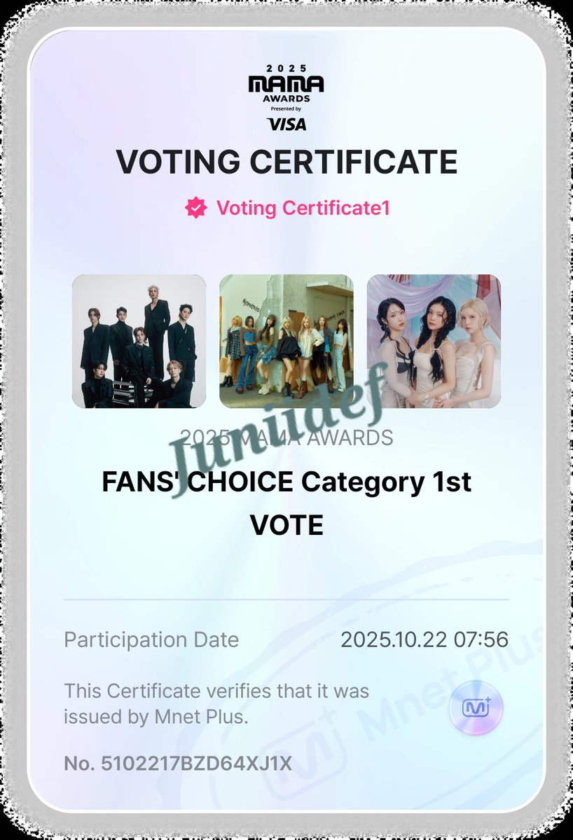 📍โพสแรกของวันที่ 22/10/68 
I vote #2025MAMAVOTE for #GOT7 💚
ฝากรีจ้าา