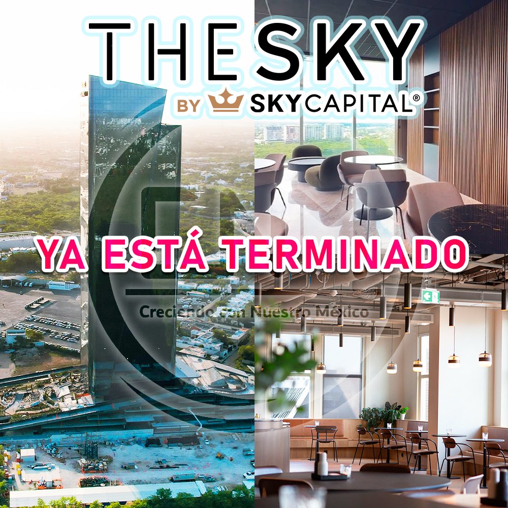 Ver video: youtu.be/cv1g3cYKJuk
🔥¡Entérate!🔥
⭐ Finaliza el primer rascacielos del sureste, The Sky en Mérida, Yucatán.