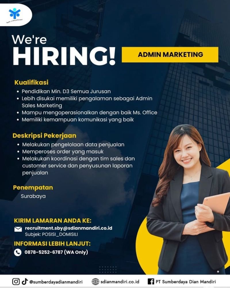 jing_haoo's tweet image. #LokerSurabaya #LokerAdmin