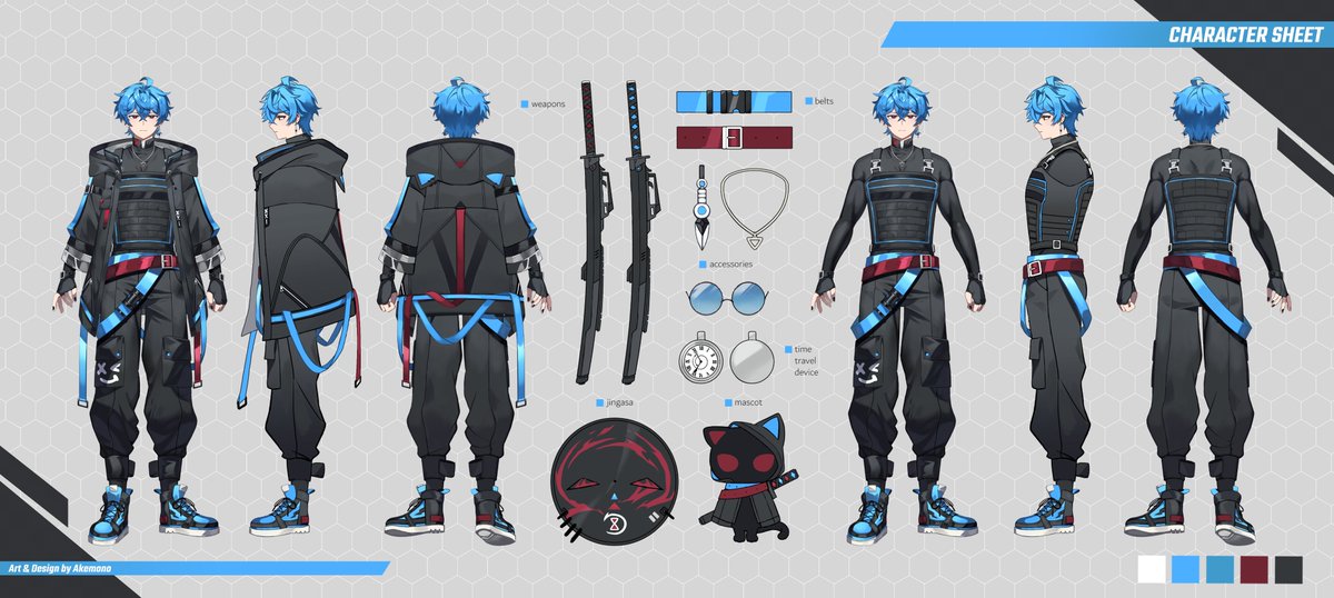 DubstxP's tweet image. Lost in time, but you found me. 💙
⏳ Reference Sheet ⏳
DubsteP ▸ The Time Traveler
Oshi Mark ▸ ⚔️⏳
Art Tag ▸ #DubstePNG
Art & Design by Akemono (@/papercider)
Thank you so much, it's nice to meet you!