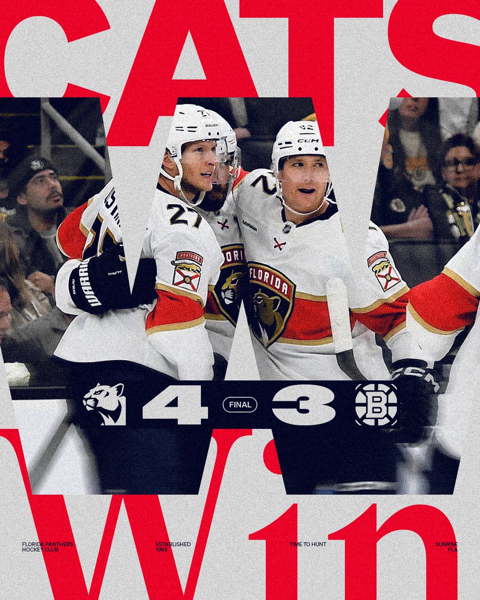 FlaPanthers's tweet image. CATS WIN