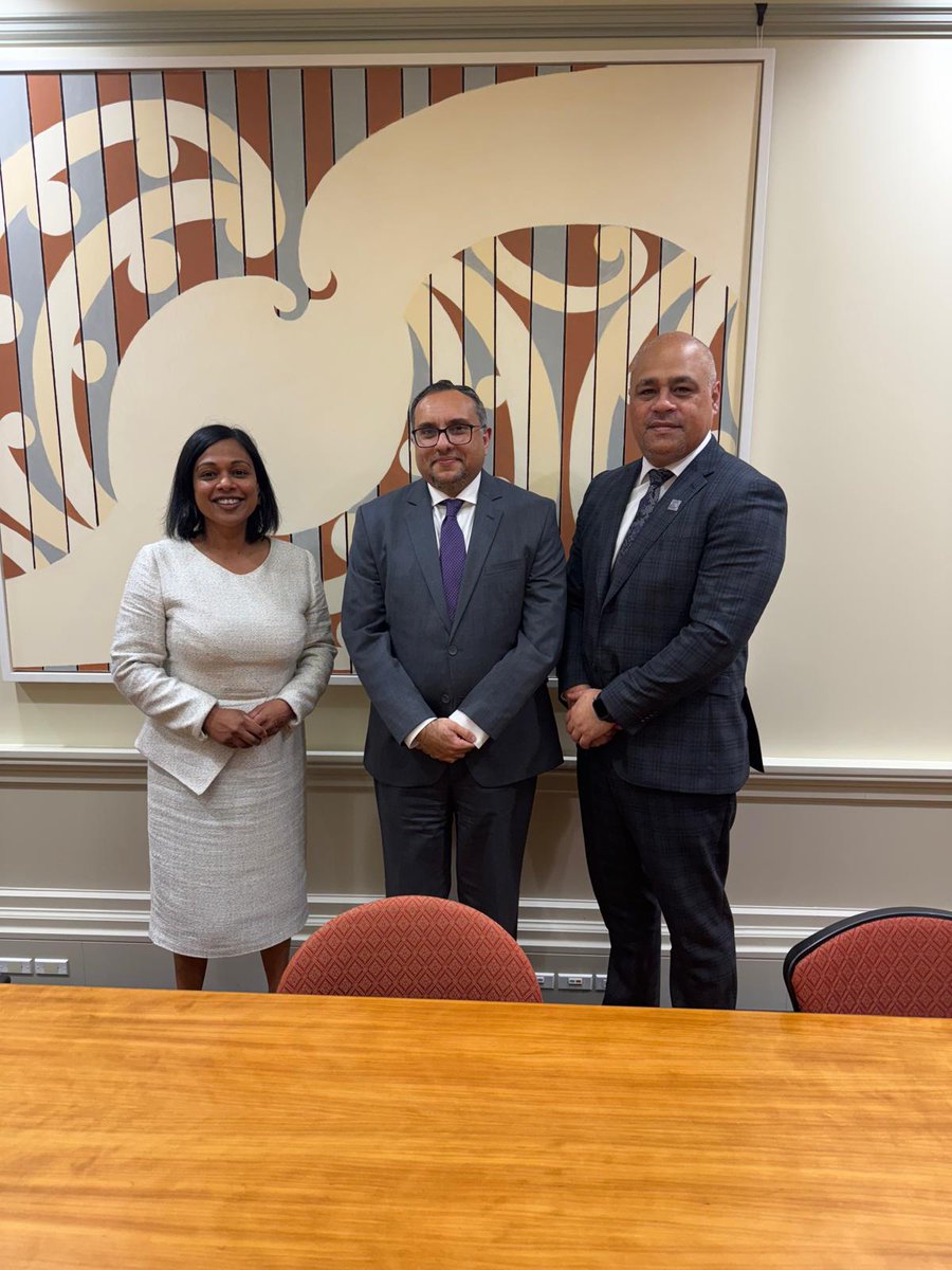 Held a productive meeting with MP Hon. <a href="/PeeniHenare/">Hon. Peeni Henare MP</a>, Labour Spokesperson for Foreign Affairs, Economic Development and Defence and MP <a href="/vanushi_walters/">Vanushi Walters</a>, Shadow Attorney General and Spokesperson for Associate Foreign Affairs on 🇵🇰-🇳🇿 relations, possibilities and prospects. Look