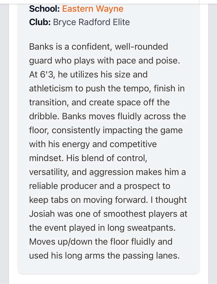 Blessed for the writeup from the <a href="/TeamLoadedBBall/">Team Loaded AAU Basketball</a> Combine. more work to be done