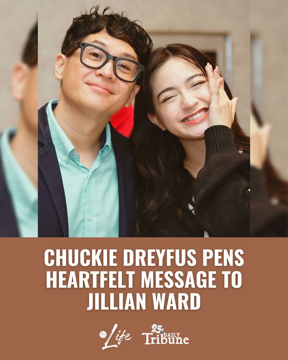 In a heartfelt display of love and mentorship, actor Chuckie Dreyfus took to social media to express his deep admiration and support for Jillian Ward, his longtime “anak” in the industry.

Read more at: tribune.net.ph/2025/10/22/chu…

#dailytribune25 #jillianward #Chuckiedreyfus