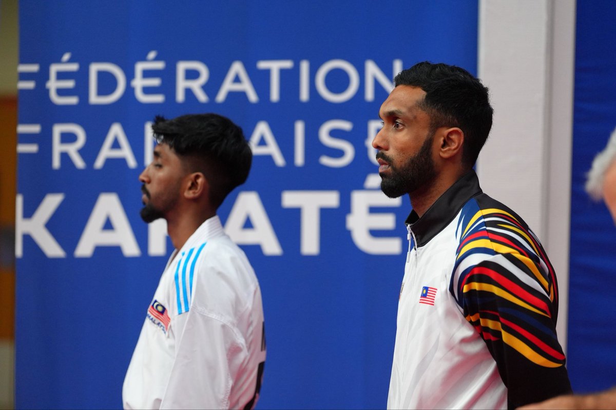 Sharmendran_'s tweet photo. World Championship Qualification Phase in Paris 🇫🇷 was an incredible opportunity for our young athletes to gain exposure to top-level competition.

Here’s one of the competition,the journey continues, and the work never stops
#malaysiakarateteam #kitasemuateammas #hardworknotluck https://t.co/YBQU5ogYvI