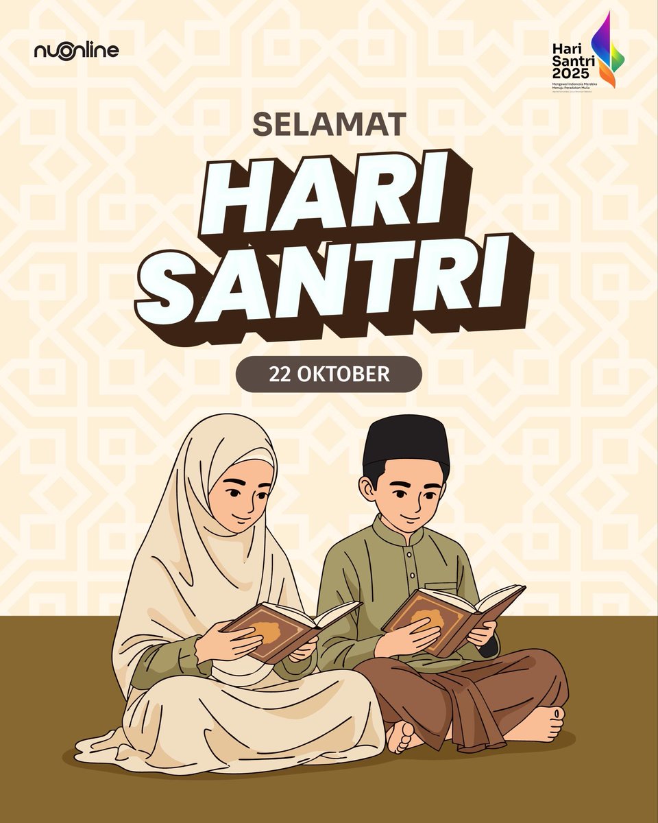 Selamat Hari Santri 2025!

Dari bilik-bilik pesantren, lahir generasi yang menjaga agama, menebar ilmu, dan membela Indonesia dengan doa dan karya. Semoga semangat keilmuan dan keikhlasan para santri terus menyinari Indonesia!

#nahdlatululama #nuonline #nuonline_id #harisantri