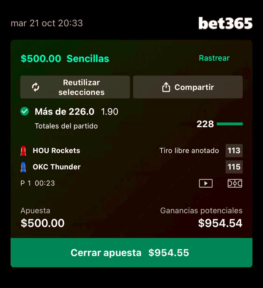 DonMiicky's tweet photo. VAMOOOOS! ✅

Iniciamos con el pie derecho la temporada de NBA y sin sufrir 😝

No olviden ir al tweet fijado de mi perfil donde sortearé $5,000 https://t.co/Ny5gfpvzh4