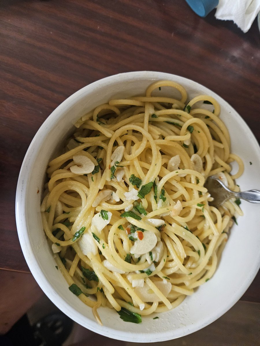 Spaghetti con aglio e olio!